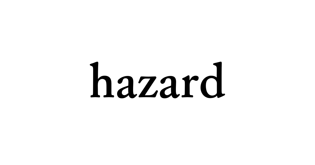 HAZARD DICTIONARY visual data 5